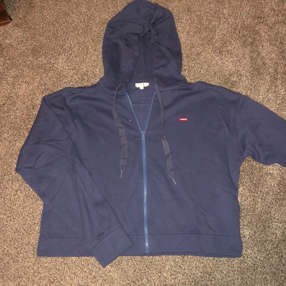 Levi’s Cropped Zip Up Jacket Size M